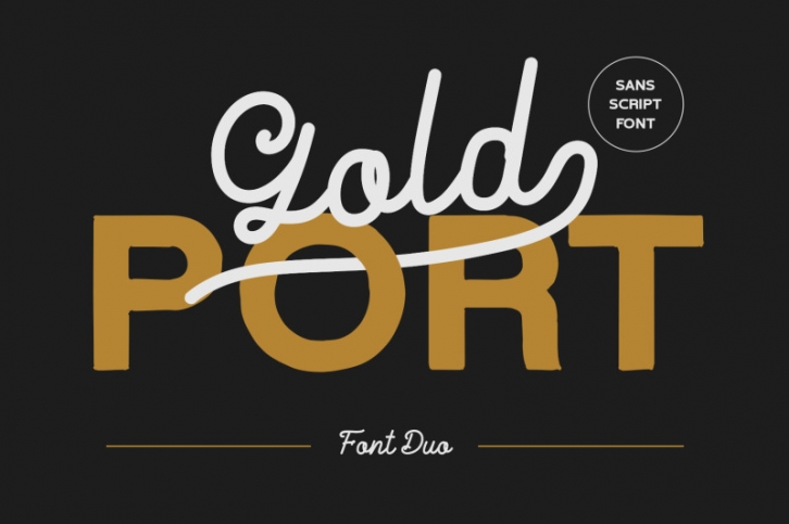 Gold Port - Font Duo with Sans Font Download