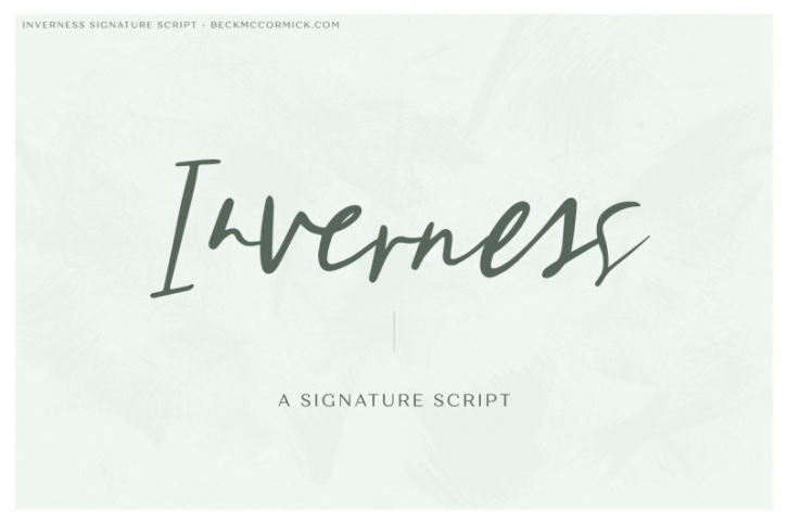 Inverness Signature Script Font Download