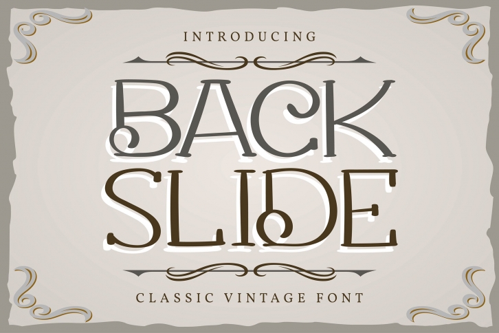 Back Slide Font Download