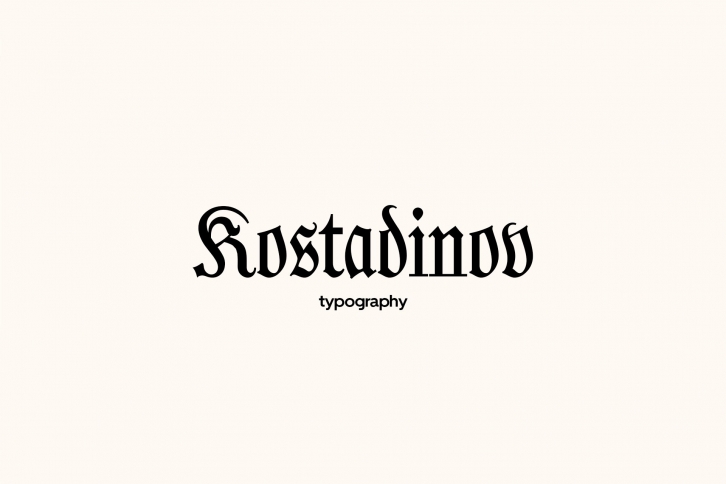 Kostadinov Display Font Download