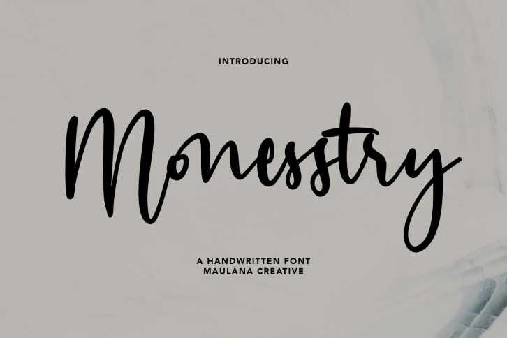 Monesstry Handwritten Script Font Download