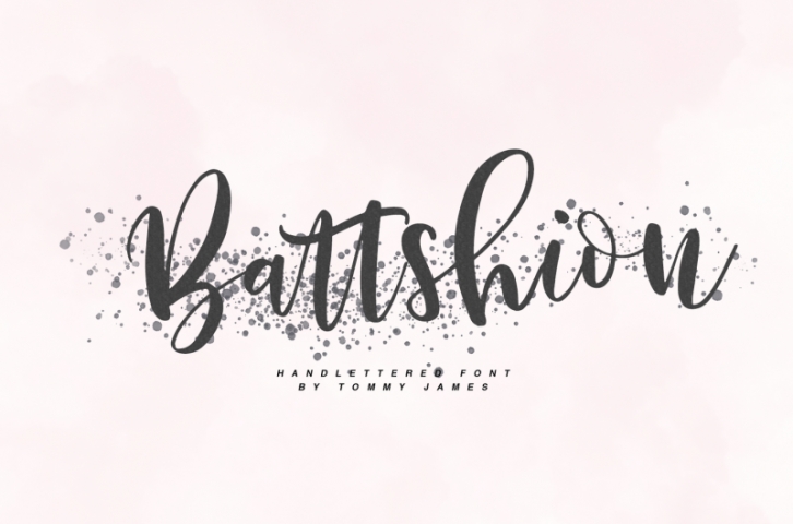 Battshion - Handletterd font Font Download