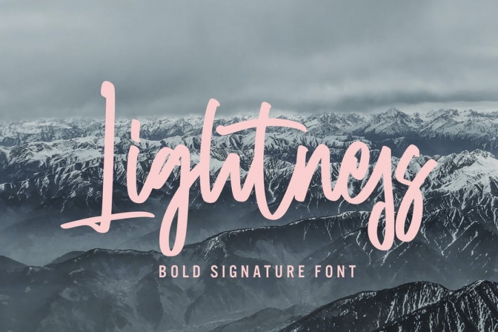 Lightness - Bold Signature Font Font Download