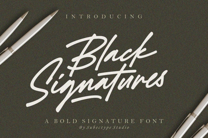 Black Signatures - Signature Font Font Download