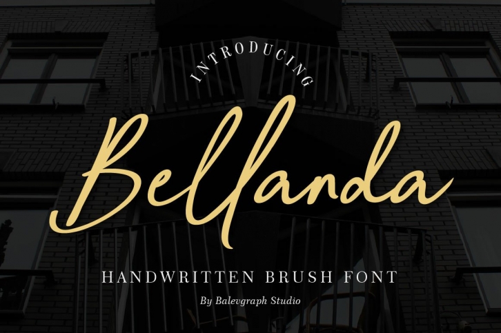 Bellanda Handwritten Brush Font Download