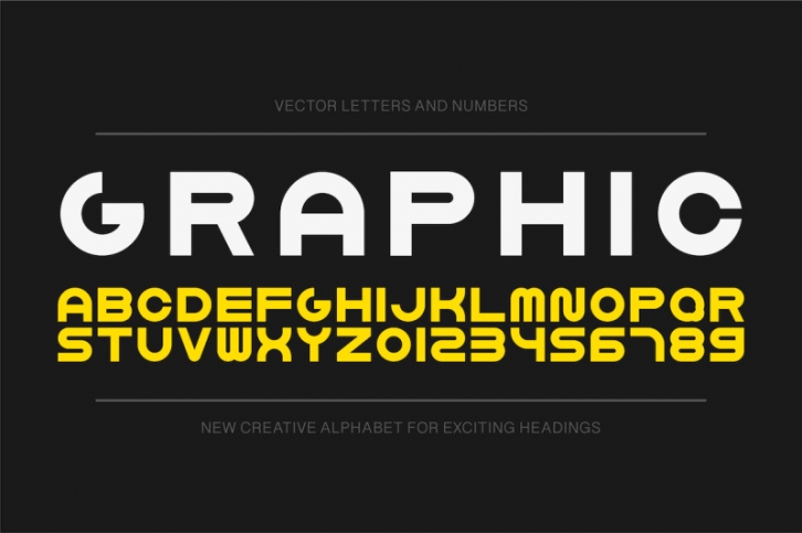 Simple graphic english alphabet Font Download