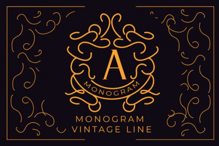 Monogram Vintage Line Font Download