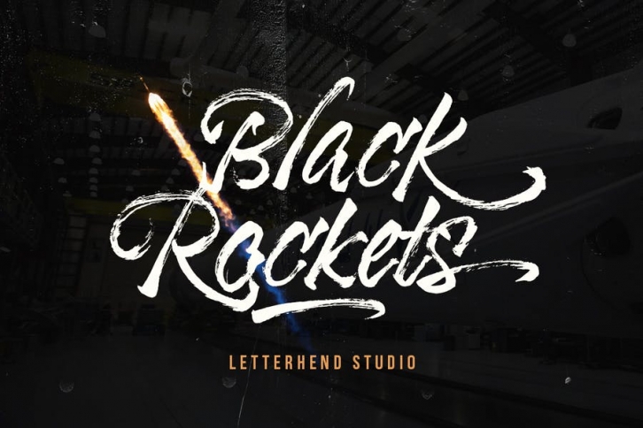 Black Rockets - Dry Brush Font Font Download