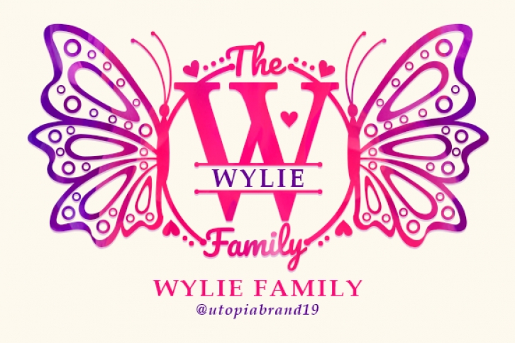Wylie Family Monogram Font Download
