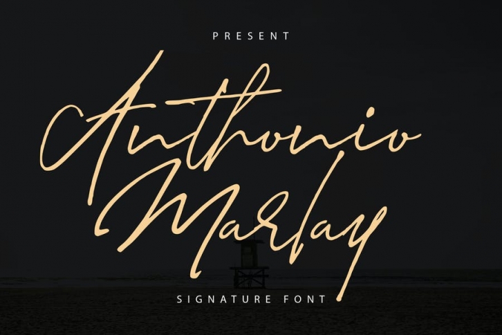 Anthonio Marlay | Signature Font Font Download
