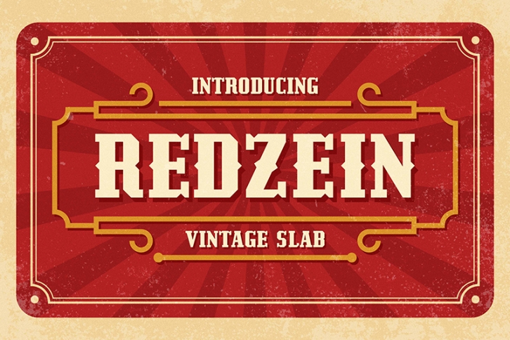 Redzein Vintage Font Download