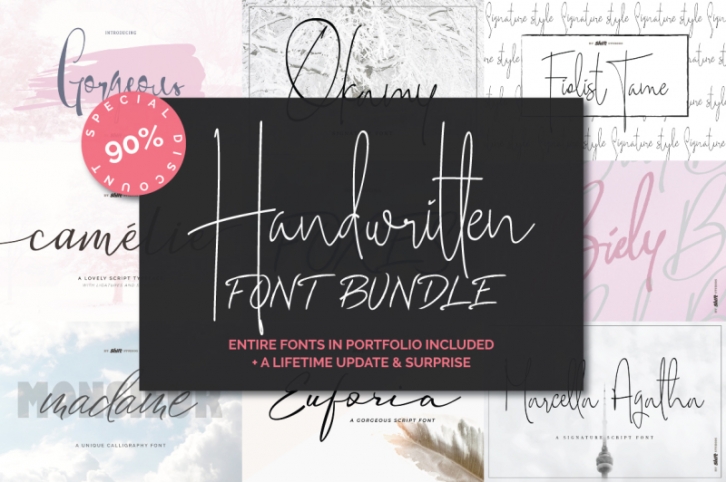 Handwritten Font Bundle Font Download