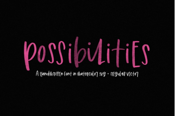 Possibilities - Handwritten SVG Font Font Download