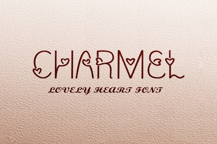 Charmel Love . Valentines Day . Heart . Font Download