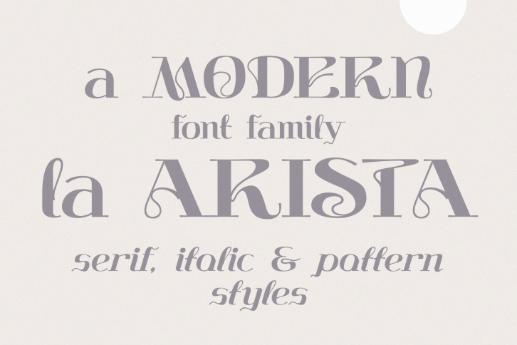 la Arista is a modern serif font fam Font Download