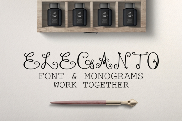 Monogram ELEGANTO Duo Font Font Download