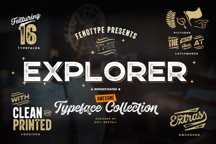 Explorer Vintage 16 Collection Font Download