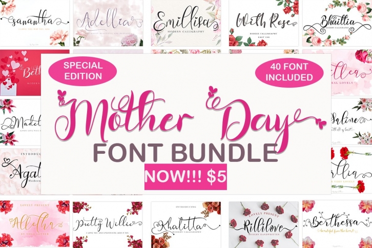 Mother Day Bundle Font Download