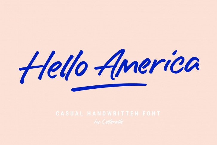 Hello America Handwritten Font Download