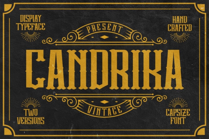 Candrika - Vintage Label Display Typeface Font Download