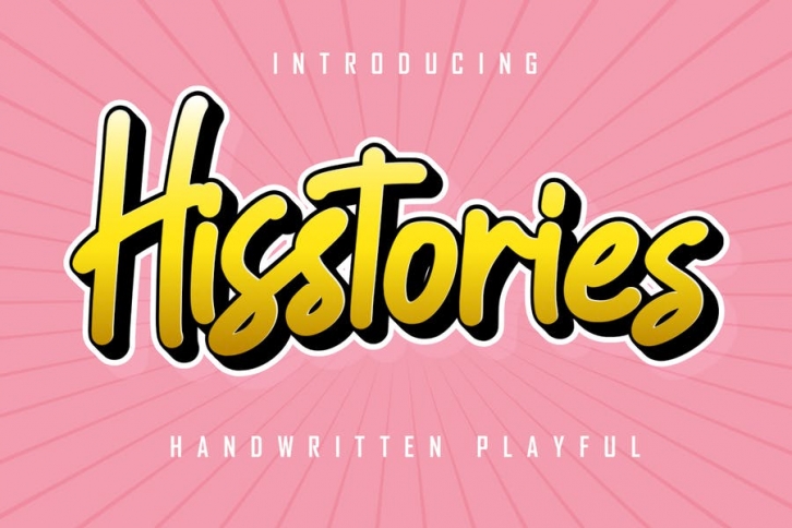 Hisstories - Handwritten Playful Font Download