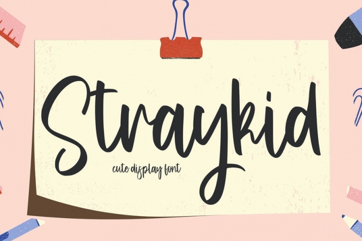 Straykid - Cute Display Font Font Download