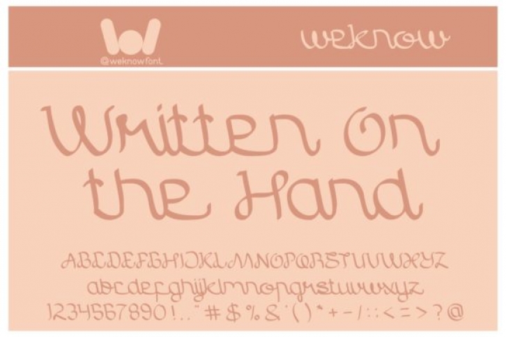 Written on the Hand Font Download