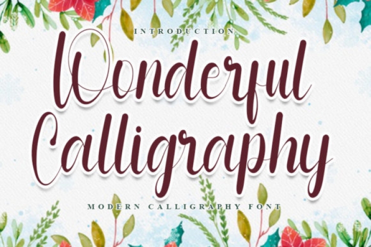 Wonderful Calligraphy Font Download