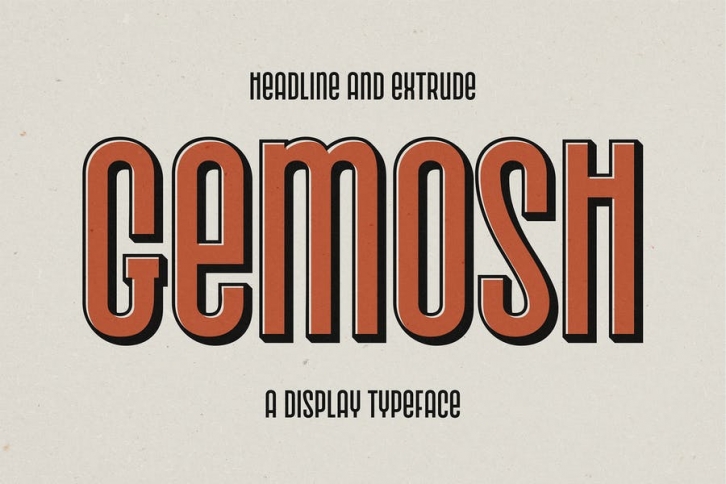 Gemosh - Headline and Extrude Font Download