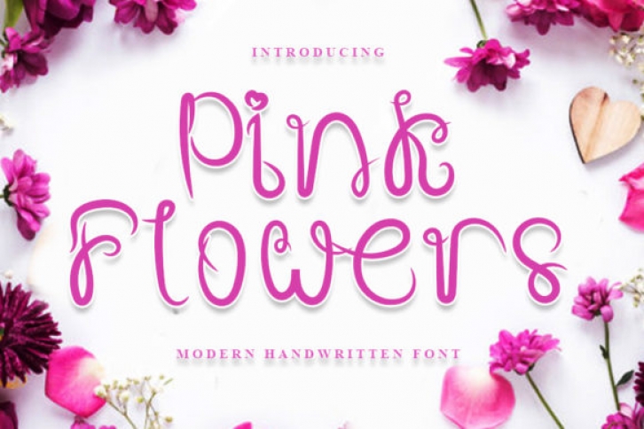 Pink Flowers Font Download
