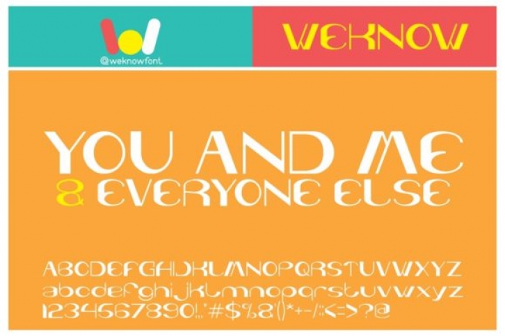 You and Me and Everyone else Font Download