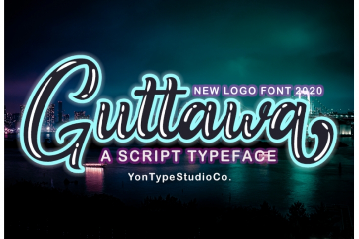 Guttawa | A Logo Typeface Font Font Download