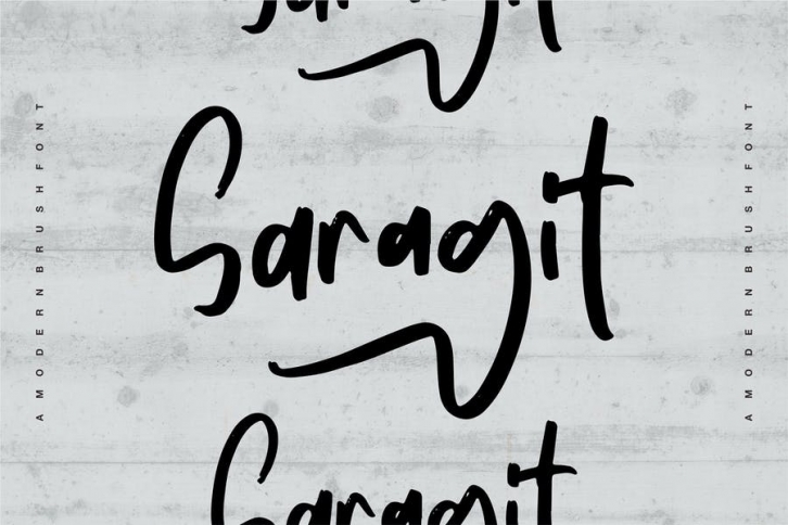 Saragit | A Modern Brush Font Font Download