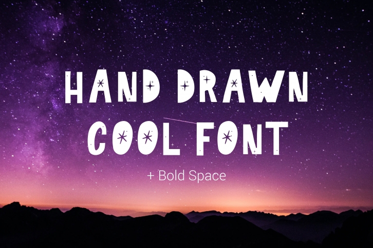 Hand drawn Cool + Bold Space Font Download