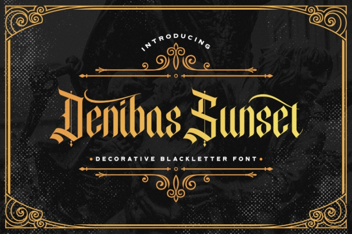 Denibas Sunset - Blackletter Font Font Download