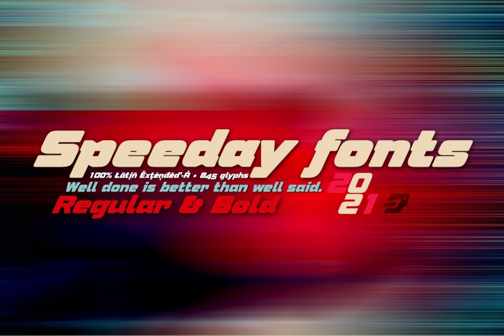 Speeday -2 Display- Font Download
