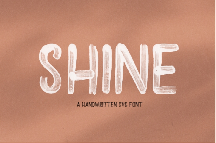 Shine - Solid and SVG Brush Font Font Download