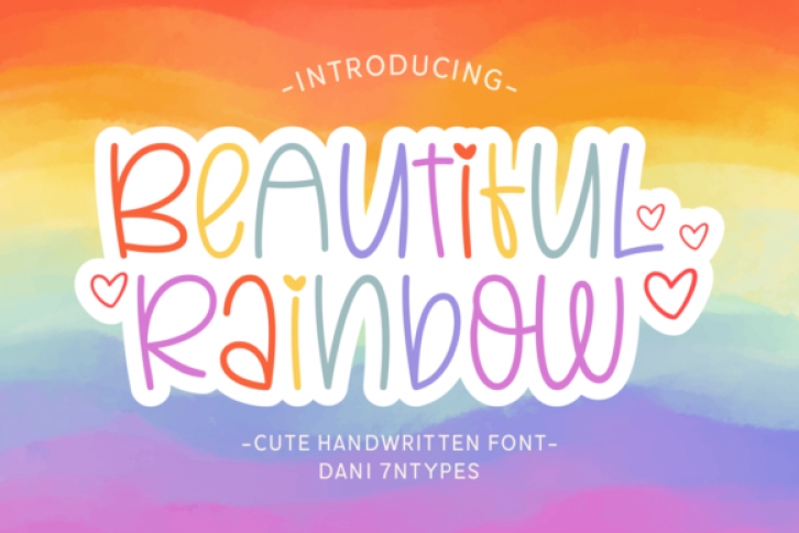 Beautiful Rainbow Font Download