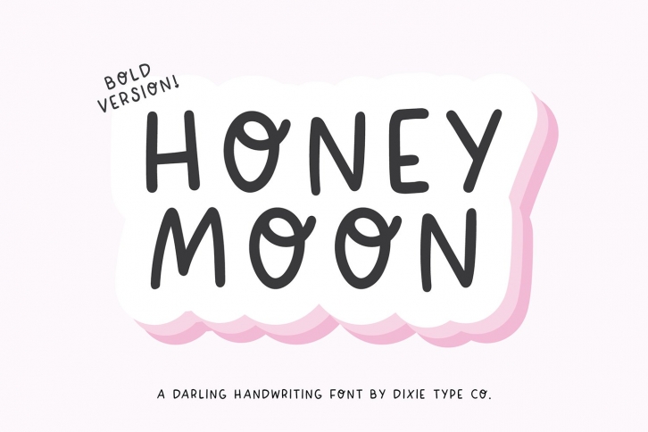 HONEYMOON BOLD Cute Handwriting Font Download