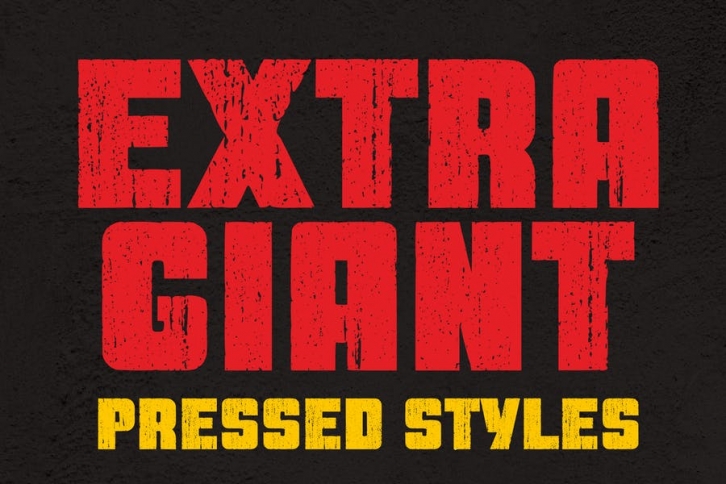 Extra Giant Pressed Font Download