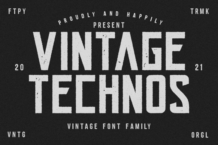 Vintage Technos Font Font Download