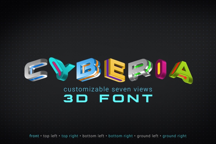CYBERIA 3D Font Download