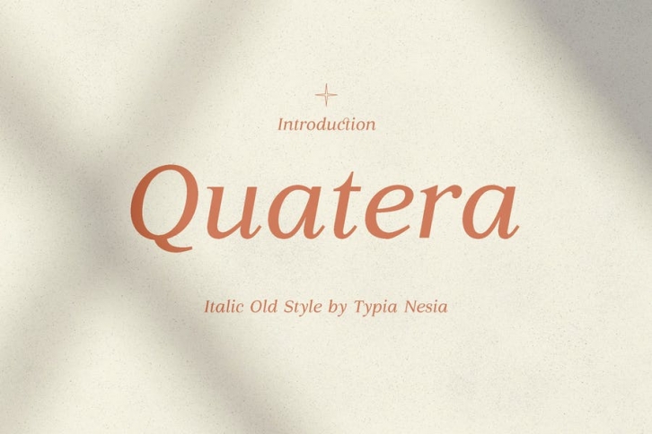 Quatera Italic - Elegant Classy Serif Italic Font Download