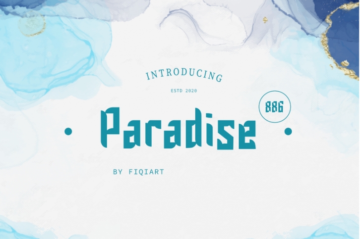 paradise 886 font display Font Download