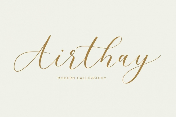 Airthay - Modern Calligraphy Wedding Font Font Download