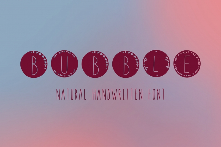 Bubble handwritten natural in ttf, otf Font Download