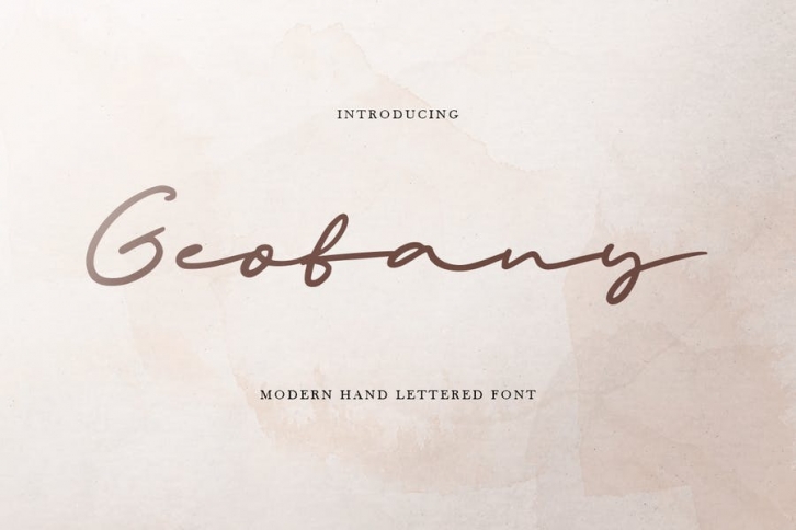 Geofany - Modern Hand Lettered Beauty Script Font Font Download