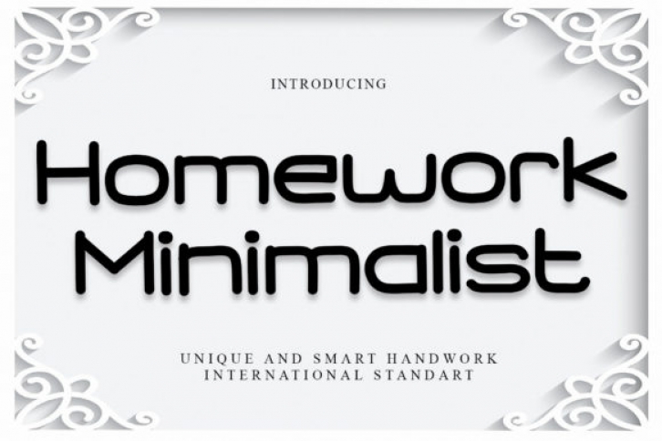 Homework Minimalist Font Download