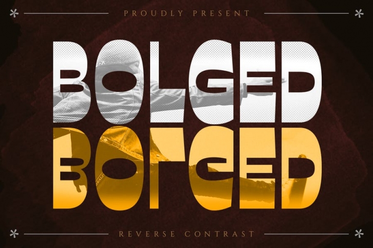 Bolged - Reverse Contrast Font Font Download