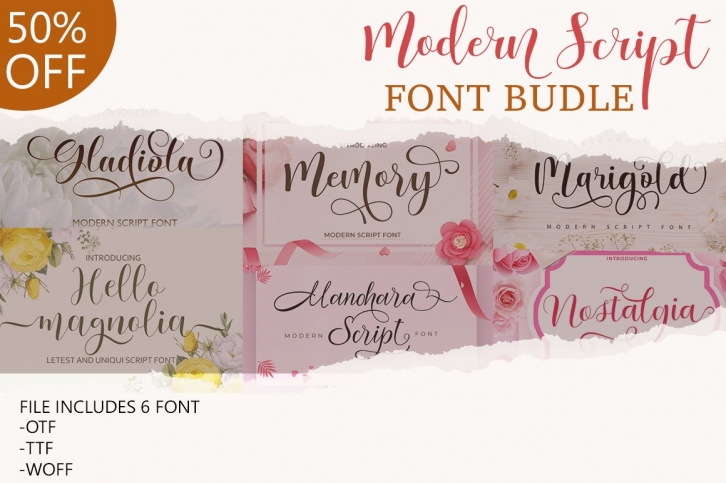 Modern Script Budle Font Download